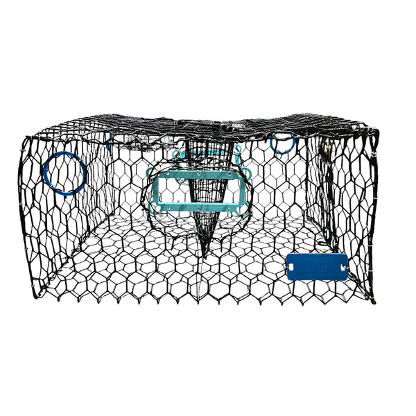 crab fishing pole trap AirFly 6-Loop 5oz Snare for Poles: Perfect for Catching Dungeness, Rock, and Blue Crabs, Made in The USA Red Crabs Blue Crab Trap - Galvanized