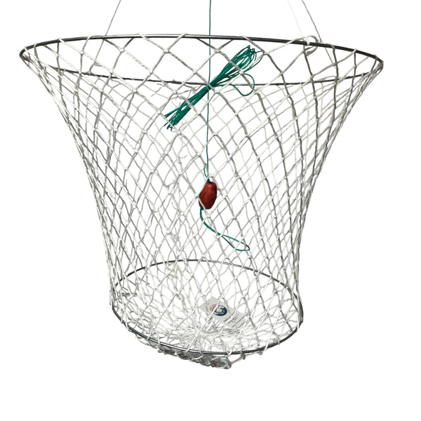 Double ring cotton crab net with float and rope Lee Fisher Fishing Supply Double ring cotton crab net with float and rope Lee Fisher Fishing Supply