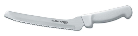 8 Inch Scalloped Offset Sandwich Knife, White Handle – Dexter Basics