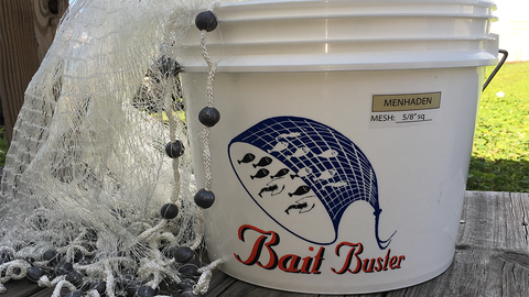 Bait Buster Menhaden Cast Nets 5/8" Sq. Mesh