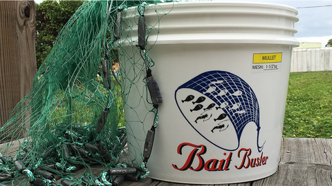 Bait Buster Mullet Cast Nets 1-1/4" Sq. Mesh