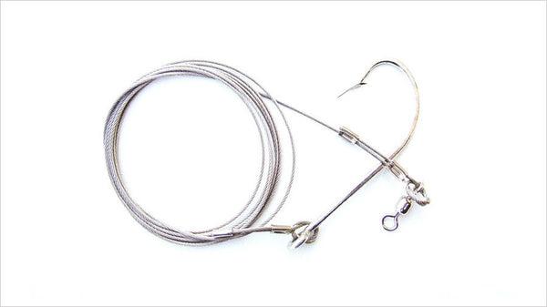 Shark Rig - 480# Cable 18/0 Circle Hook – Cardinal Tackle Shark Rig - 480# Cable 18/0 Circle Hook – Cardinal Tackle