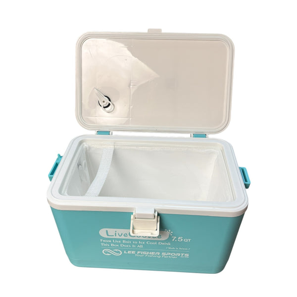 Lee Fisher Sports Live Bait Cooler 7.5 Quart with Mesh Basket