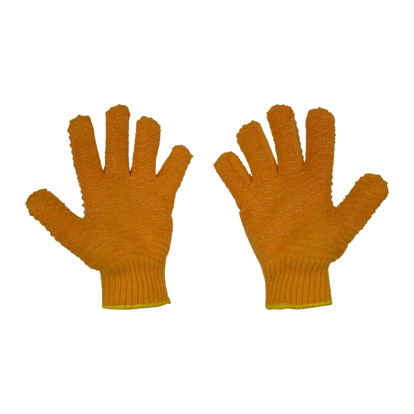 Gloves - Orange Vinyl Coated Gloves (Pair)