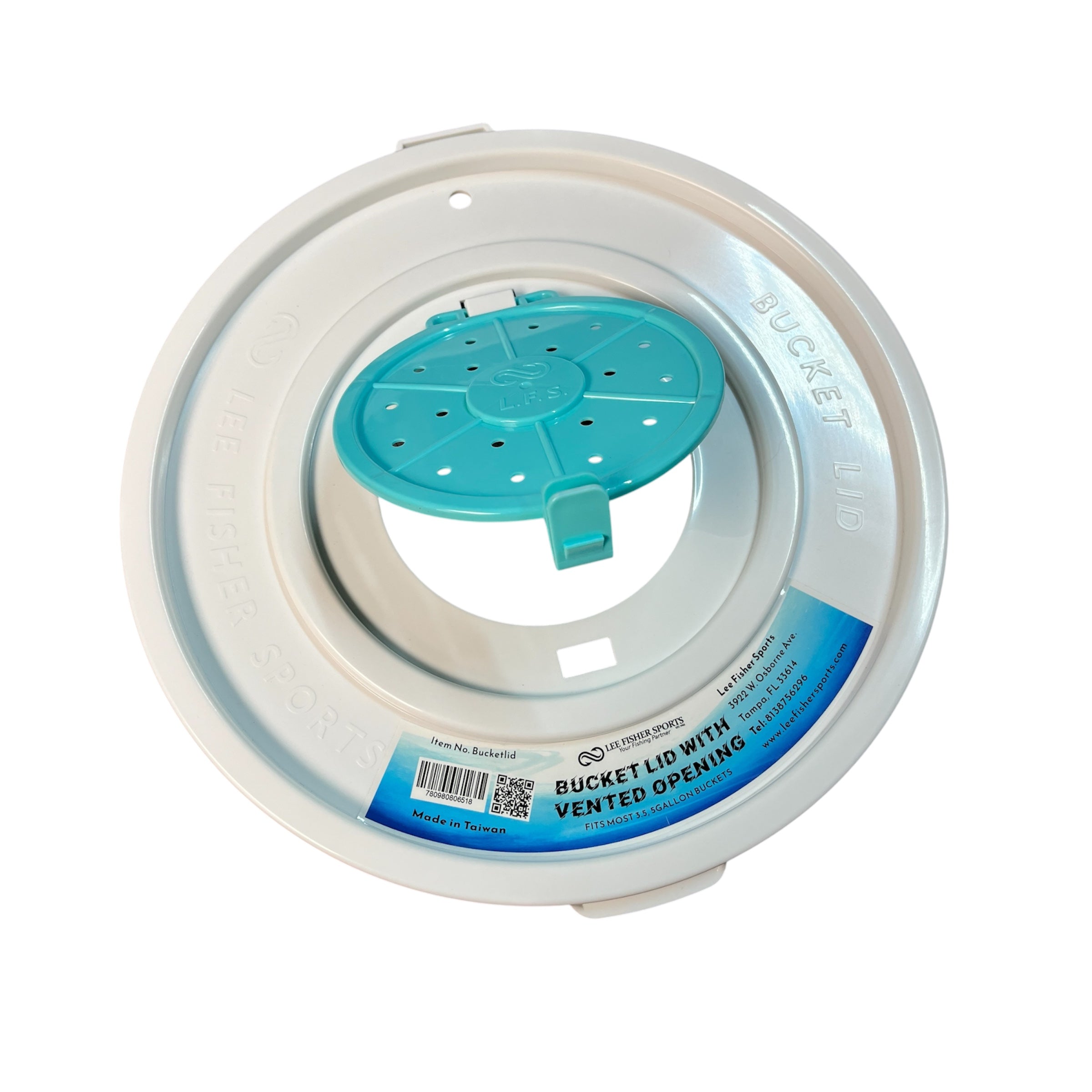 Bait Bucket lid with Vented Opening fit on 3.5 & 5 Gallon Bucket Bait Bucket lid with Vented Opening fit on 3.5 & 5 Gallon Bucket