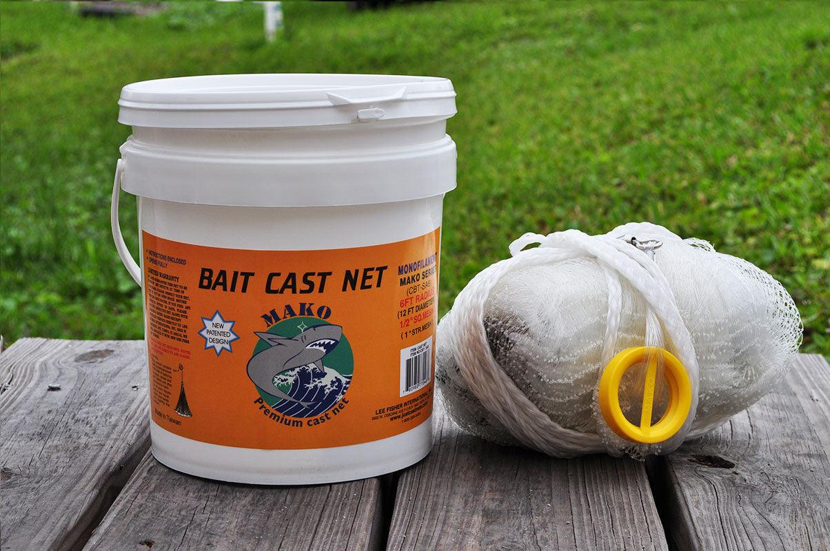 Bait Buster Bait Cast Nets 1/2 sq. Mesh 6 ft Green