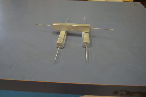 Zinc bar for salt water metal wire cage - traps