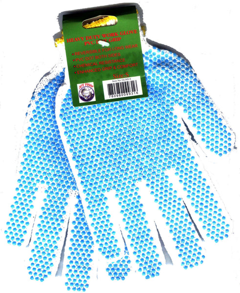 White Work Gloves with Blue Dots Gloves