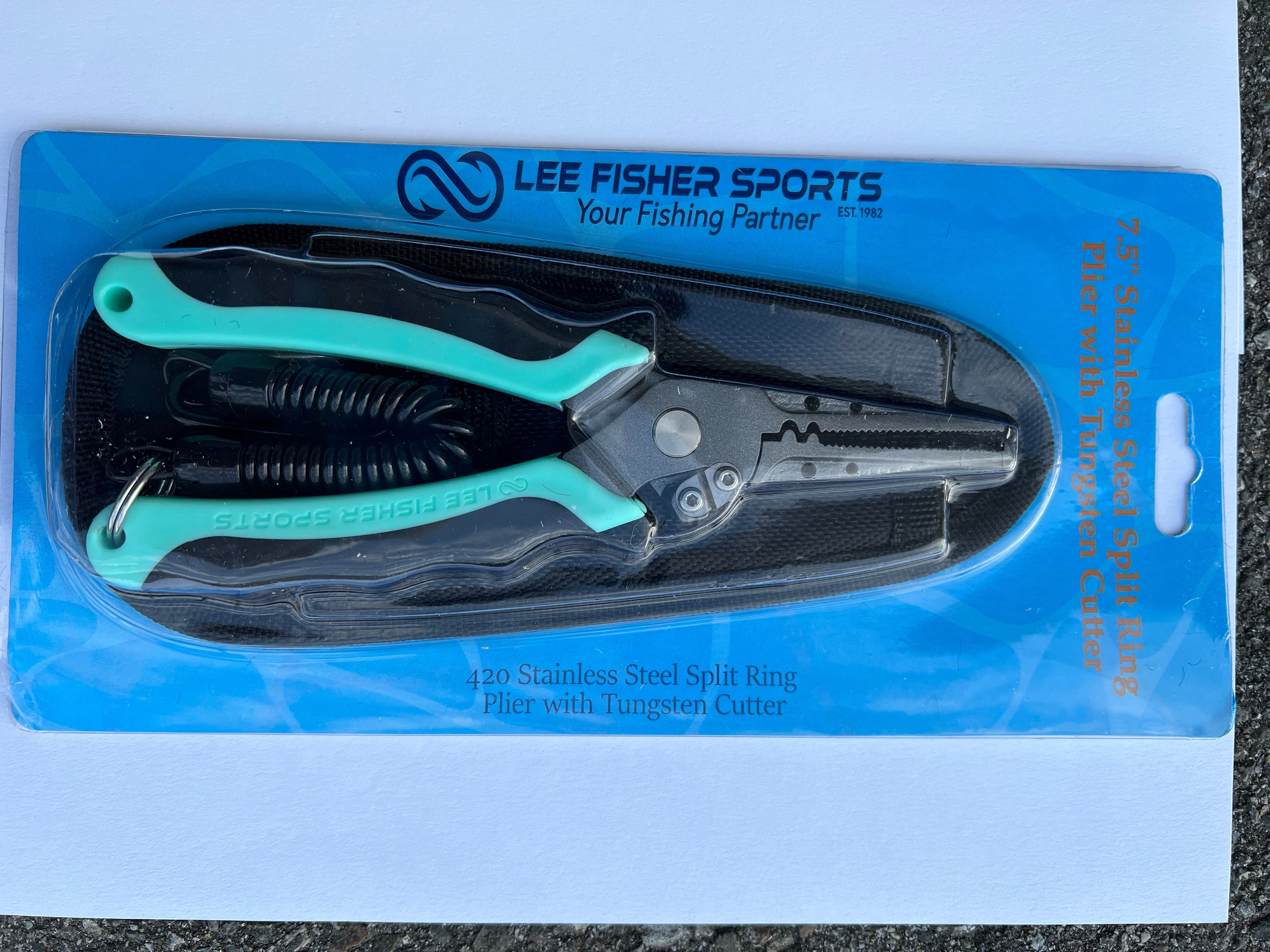 best heavy duty split ring pliers for fishing lures 7.5" Stainless Steel 420 super grade Split Ring Plier with Tungsten Cu – Lee Fisher Fishing Supply