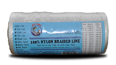 Nylon Braided Twine- White - Net Making- Fishing Supply – Lee Fisher  Fishing Supply