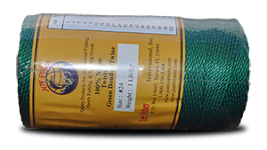 Nylon Twisted Twine – Green & Bonded (1 lb spool)