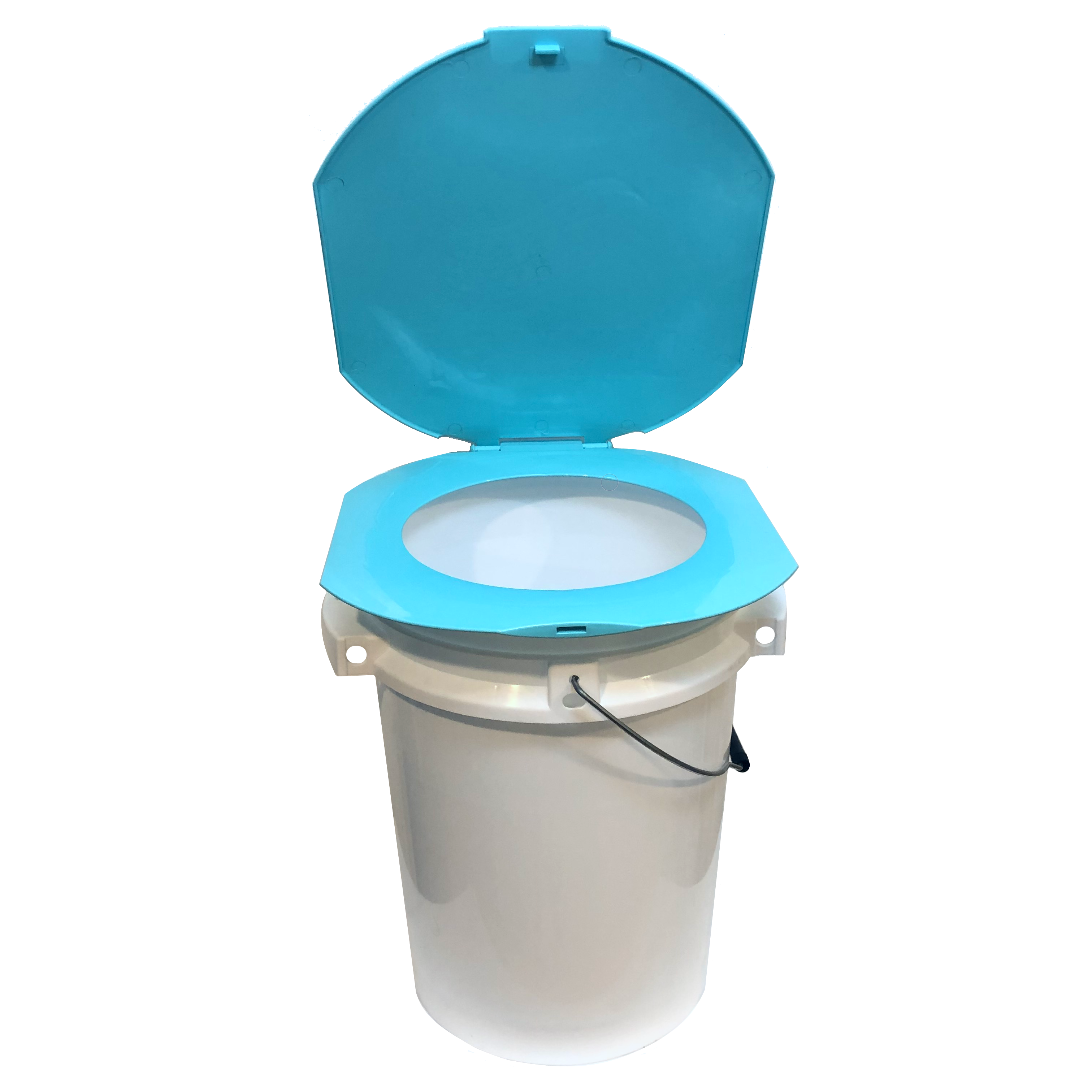 Toilet Seat Snap on Bucket-Convenience, portable, fits on 3.5