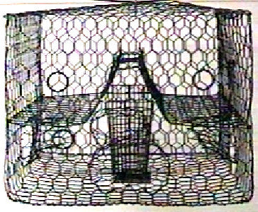 Blue Crab Trap - Vinyl Coated Wire Trap Black 2