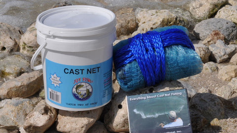 Joy Fish Professional Bait Cast Net with 3/8" Sq. Mesh