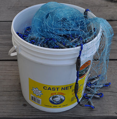Joy Fish Mullet Cast Nets with 1 Sq. Mesh