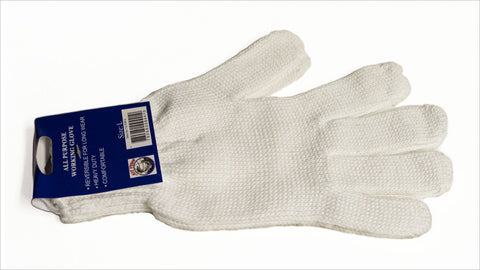 White Nylon/Polyester Gloves