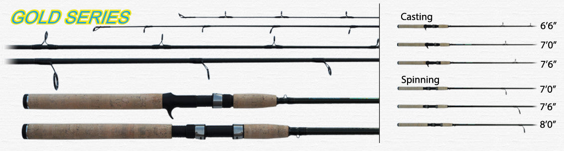 Casting Rods - Gold Series 6 Ft. 6 In Casting Rods - Gold Series 6 Ft. 6 In