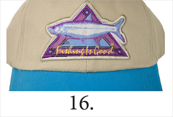 16. Hat-Tarpon (tan-light blue)