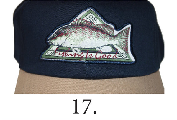 17. Hat-Snapper (navy blue-tan)