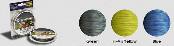 Ohero Advanced Microfiber Braided Fishing Line Green, Hi-Vis Yellow and Blue