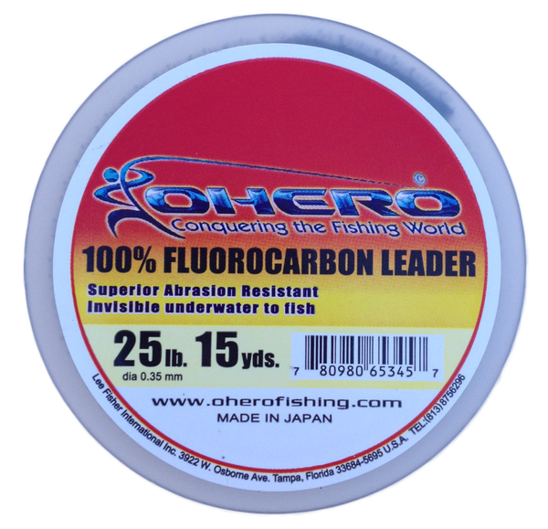 Ohero 100% Fluorocarbon Leader 15 Yard Spool - Velcro